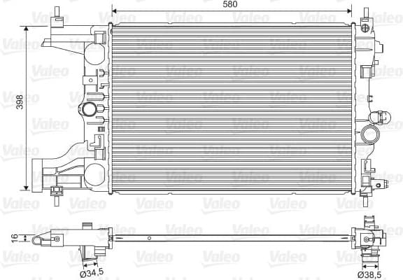 Radiator, engine cooling 701594