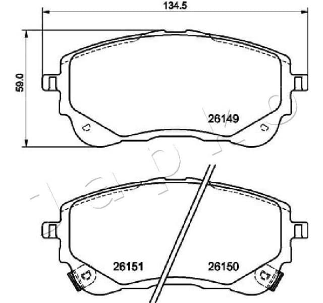 Brake Pad Set, disc brake 502027