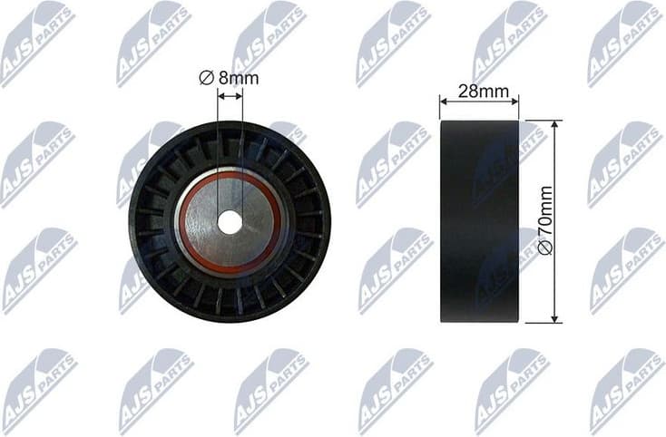 Tensioner Pulley, V-ribbed belt RNK-CT-050