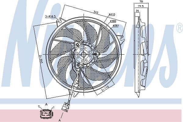 Fan, engine cooling 85787