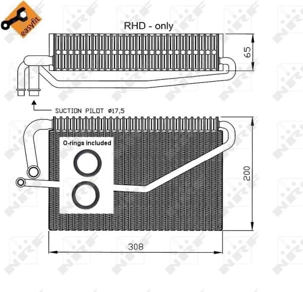 Evaporator, air conditioning EASY FIT 36118 - image 5