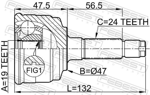 Joint Kit, drive shaft 0910-014 - image 2