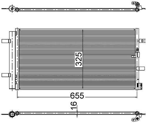 Condenser, air conditioning BEHR AC 2 000S