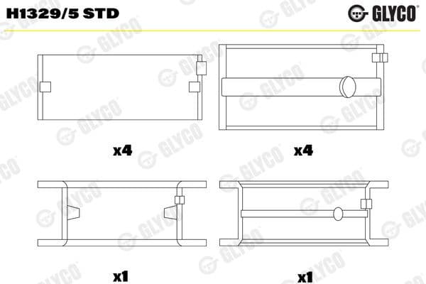 Crankshaft Bearing H1329/5 STD