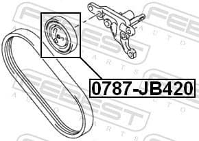Tensioner Pulley, V-ribbed belt 0787-JB420 - image 2