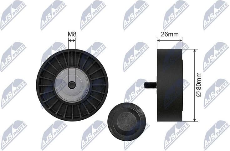 Tensioner Pulley, V-ribbed belt RNK-CT-063