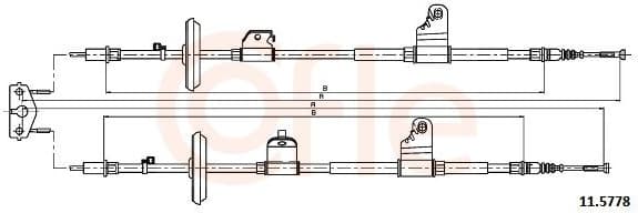 Cable Pull, parking brake 92.11.5778