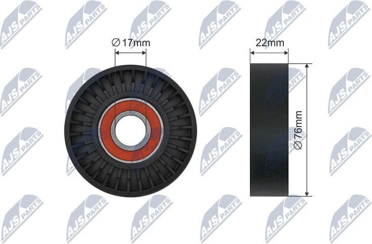 Tensioner Pulley, V-ribbed belt RNK-ME-078