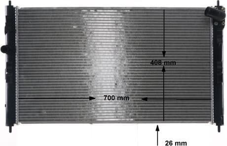 Radiator, engine cooling BEHR CR 2239 000S