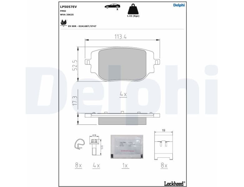 Brake Pad Set, disc brake LP5057EV
