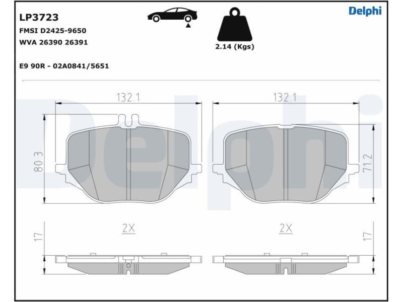 Brake Pad Set, disc brake LP3723