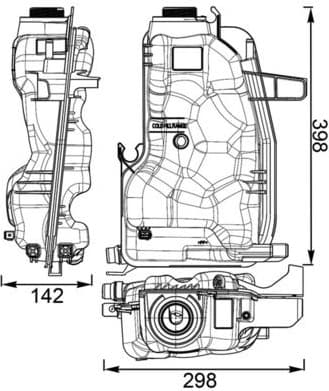 Expansion Tank, coolant BEHR CRT 76 000S