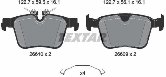 Brake Pad Set, disc brake 2661001