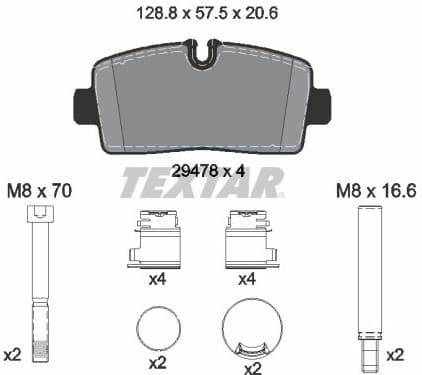 Brake Pad Set, disc brake Q+ 2947801