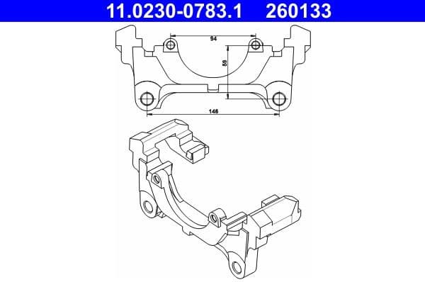 Bracket, brake caliper 11.0230-0783.1