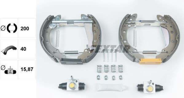 Brake Shoe Set Shoe Kit Pro 84044708 - image 2