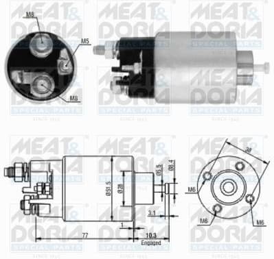 Solenoid Switch, starter 46058