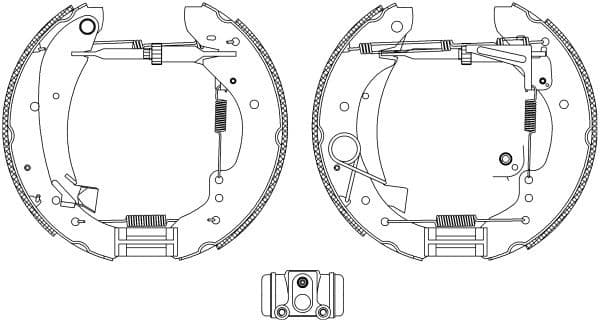 Brake Shoe Set Shoe Kit Pro 84047901