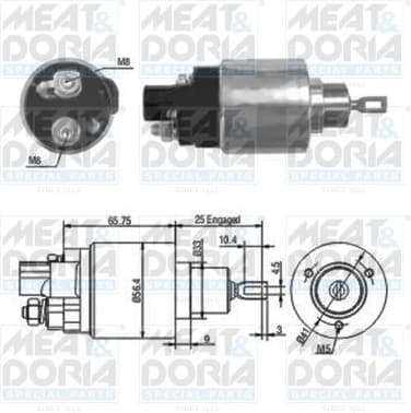 Solenoid Switch, starter 46070