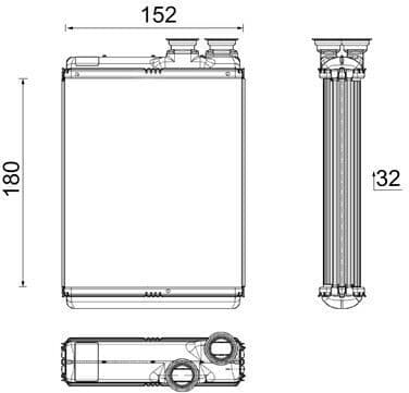 Heat Exchanger, interior heating BEHR *** PREMIUM LINE *** AH 266 000P