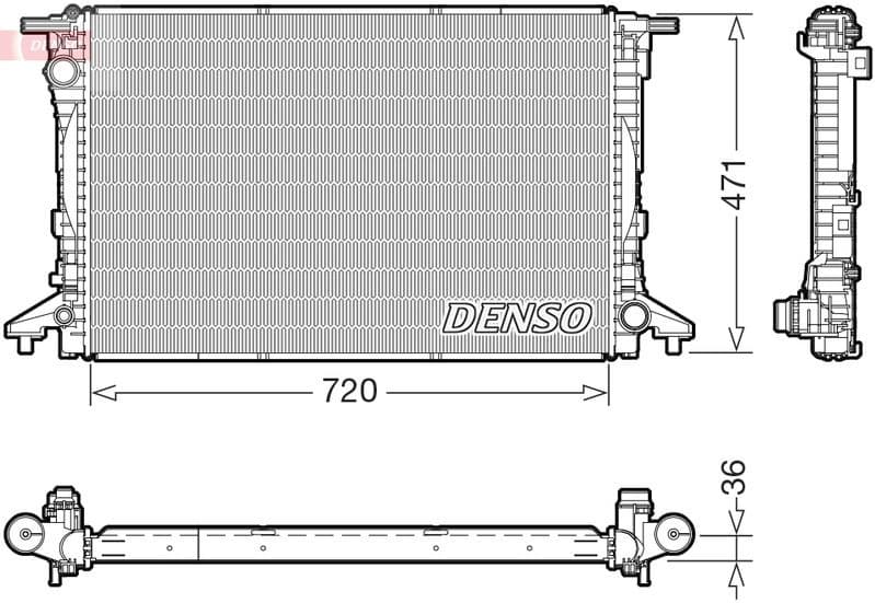Radiator, engine cooling DRM02047
