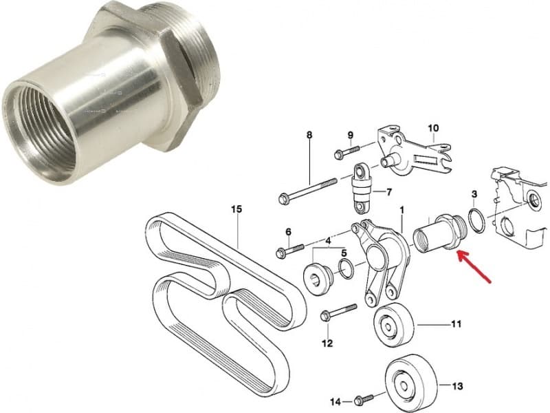 Tensioner bolt 11282243506