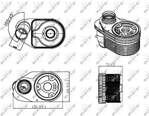 Oil Cooler, engine oil EASY FIT 31324