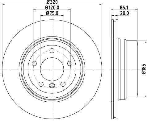 Brake discs kit rear, (2pcs) 23-1115C - image 3