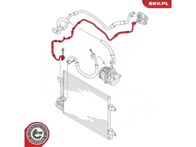 High/Low-pressure Line, air conditioning 43SKV553 - image 5