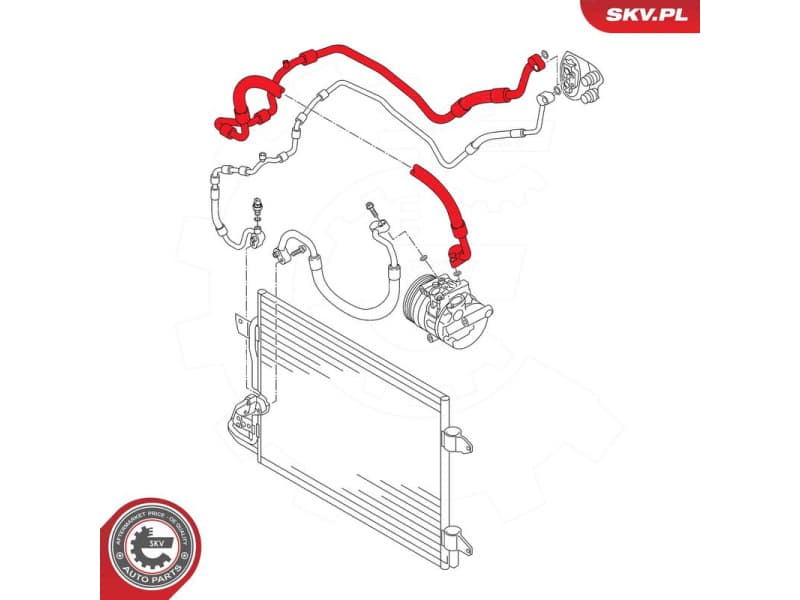 High/Low-pressure Line, air conditioning 43SKV556 - image 6