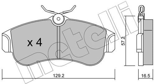 Brake Pad Set, disc brake 22-0123-0