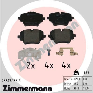 Brake Pad Set, disc brake 25617.185.2