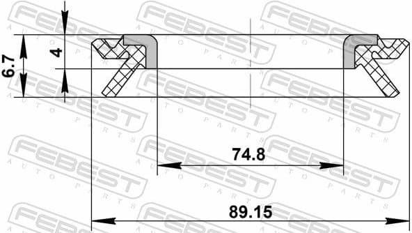 Seal Ring, wheel hub 95BCY-88750407X - image 2
