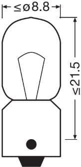 Osram Bulb T4W 12v BA9S - 3893 (OSRAM) - Autoera - image 2