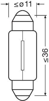 Osram Bulbs C5W 12V 5W SV8.5-8 LF UNV1 - 6418 (OSRAM) - Autoera - image 2
