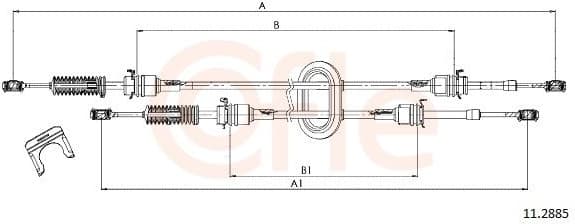 Cable Pull, manual transmission 92.11.2885