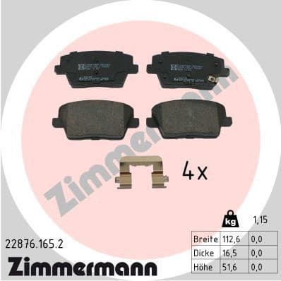 Brake Pad Set, disc brake 22876.165.2