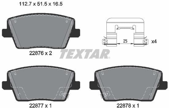 Brake Pad Set, disc brake Q+ 2287603