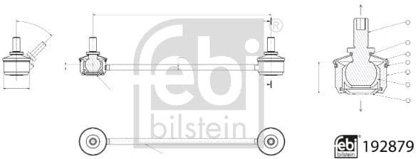 Link/Coupling Rod, stabiliser bar 192879