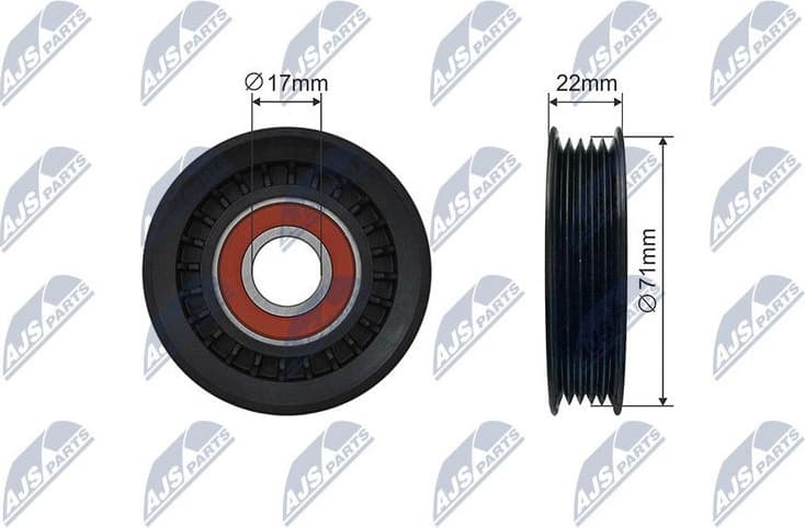 Tensioner Pulley, V-ribbed belt RNK-FR-057