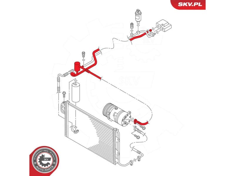 High/Low-pressure Line, air conditioning 43SKV561 - image 6