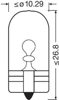Osram Bulb W5W 12V W2.1x9.5D UNV1 - 2825 (OSRAM) - Autoera - image 2