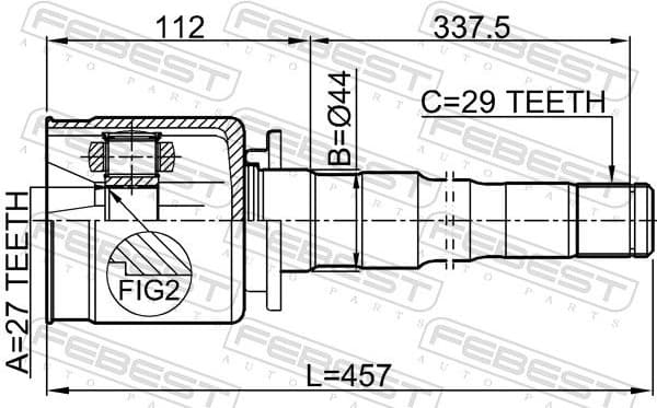 Joint Kit, drive shaft 2911-DIIIFRH - image 2