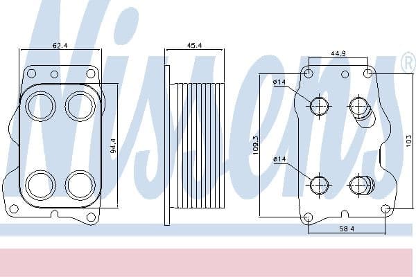 Oil Cooler, engine oil ** FIRST FIT ** 90740