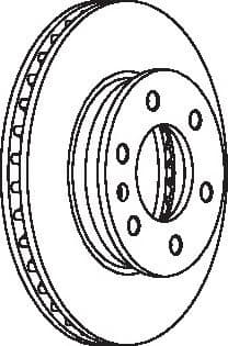 Brake disc, 1pcs FRONT, Top Quality FCR310A