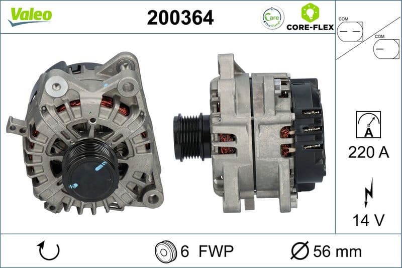 Alternator VALEO CORE-FLEX 200364