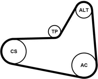 V-ribbed Belt Set 6PK1045K4 - image 3