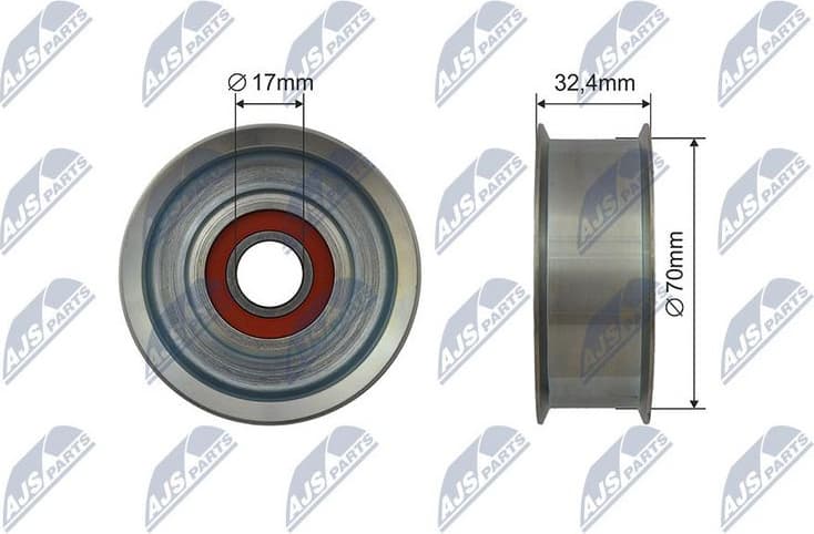 Tensioner Pulley, V-ribbed belt RNK-NS-045
