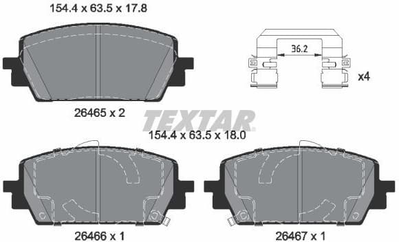 Brake Pad Set, disc brake Q+ 2646501