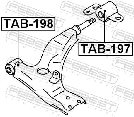 Mounting, control/trailing arm TAB-197 - image 2